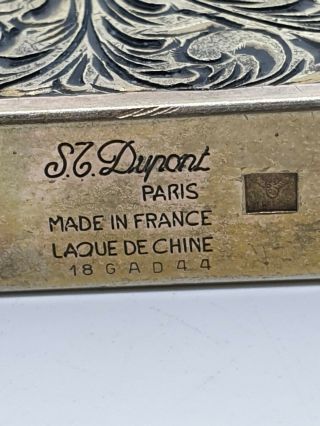 Lighter vintage St - Dupont 2 Line Gastby Authentic.  Engraving By Designer 7