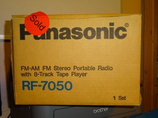 Vintage Panasonic RF - 7050 FM/AM Portable Player w/ 8 - Track Tape Player NOS 2