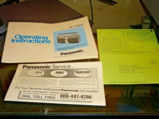 Vintage Panasonic RF - 7050 FM/AM Portable Player w/ 8 - Track Tape Player NOS 4
