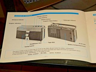 Vintage Panasonic RF - 7050 FM/AM Portable Player w/ 8 - Track Tape Player NOS 7