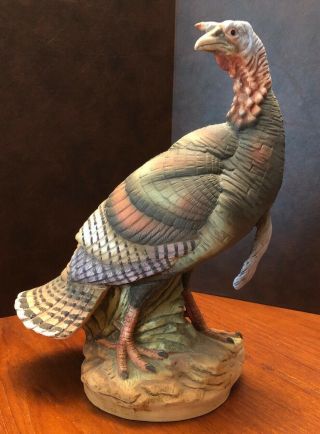 Vintage Ceramic Wild Turkey Figurine - Andrea By Sadek - 7922 - 10.  5” Tall