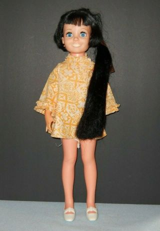 Vintage Doll Grow Hair Tressy Ideal Crissy Family Sears 1970 Pale Orange Fashion 2