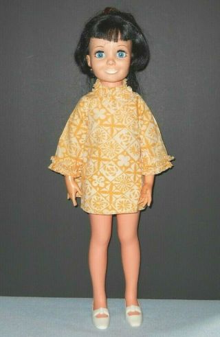 Vintage Doll Grow Hair Tressy Ideal Crissy Family Sears 1970 Pale Orange Fashion 3
