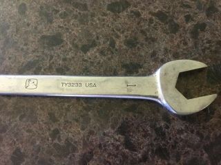 Vintage John Deere 1 Inch Combination Wrench TY3233 Great Shape Made in USA 3