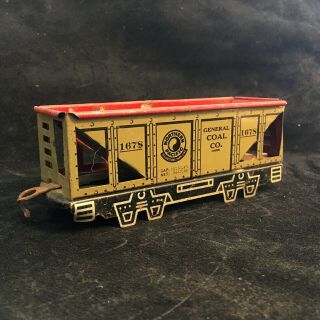 (a) Vintage Tin Toy Train Northern Pacific General Coal Co.  1678 Marx No Wheels