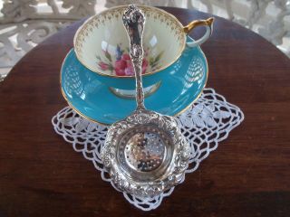 Sterling Silver Tea Strainer Reed And Barton Les Cinq Fleurs Pattern