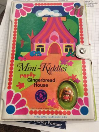 Vintage Mattel Liddle Mini - Kiddles Gingerbread Gretal Doll Pop Up Play House