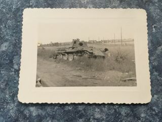Rare Wwii Ww2 100 Period German Panzer Tank Wartime Photo
