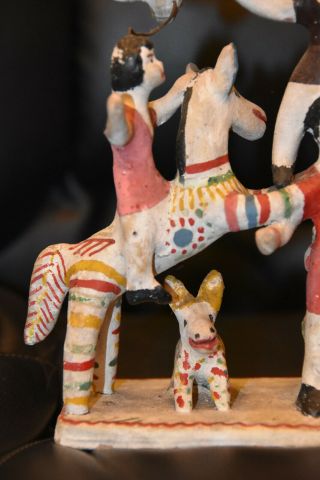 Vintage Mexican Ceramic Pottery Stacked Circus Family Sculpture Castillo Style 3