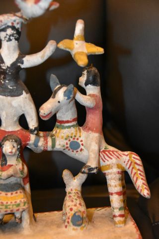 Vintage Mexican Ceramic Pottery Stacked Circus Family Sculpture Castillo Style 9