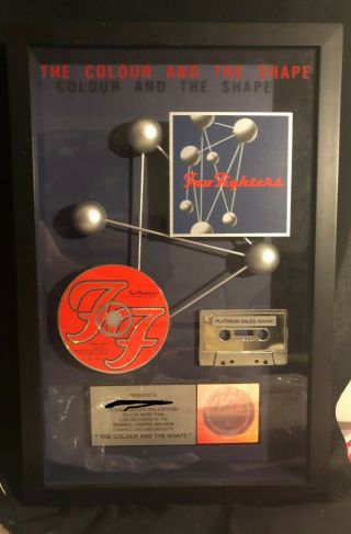 Foo Fighters Riaa Platinum Record Award The Colour And The Shape Rare (nirvana)