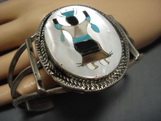 Marvelous Vintage Zuni Jason Livingston Turquoise Sterling Silver Bracelet