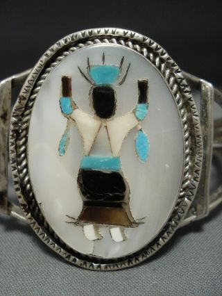 MARVELOUS VINTAGE ZUNI JASON LIVINGSTON TURQUOISE STERLING SILVER BRACELET 2