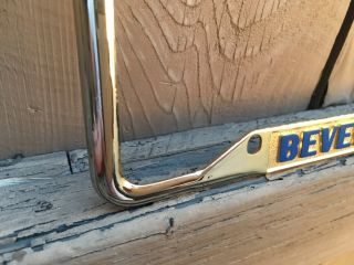 NOS Vintage Irv White Buick of Beverly Hills License Frame,  Gold and Blue 3