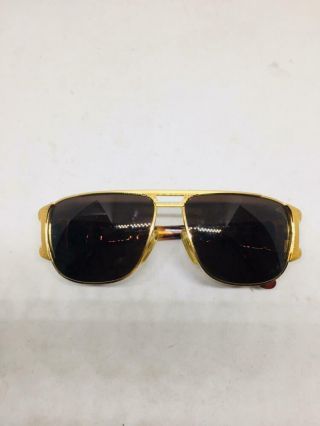 HILTON PICADILLY 958 C3 SUNGLASSES GOLD SQUARE STYLE VINTAGE ITALY 6