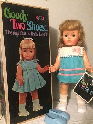 Vintage 1965 Ideal Goody Two Shoes Doll Outfit Shoes - W/box