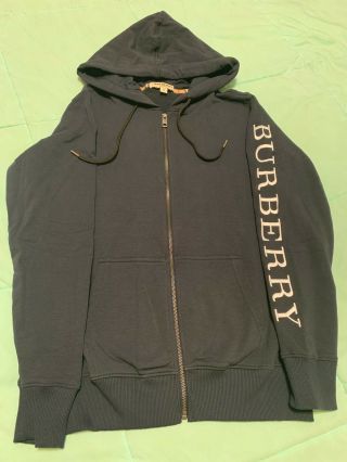 Burberry Brit Hoodie.  With Tags.  Blue Xl.  Rare And Limited.  Vintage.  Men’s