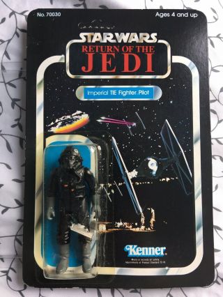 Rotj Vintage 65 Back Star Wars Return Of The Jedi Imperial Tie Fighter Pilot