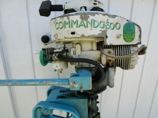Antique / Vintage 1950 ' s Rare Commando 2 Stroke 5HP 500 Outboard Motor 6