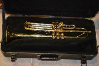 Vintage Reynolds Medalist Trumpet Brass W/ Case As - Is Parts Repair