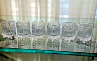Vintage Iittala Crystal Ultima Thule Shot Glasses (6)