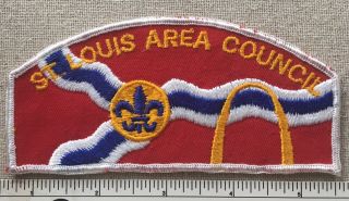Vintage St.  Louis Area Council Boy Scout Council Strip Patch Csp Mo Twill Camp