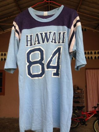 Vintage Alore 80s Hawaii Ringer T Shirt Single Stitched 2 Sided Size Medium