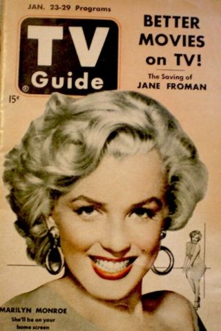 Tv Guide 1953 Marilyn Monroe Pre National York City Ex Extremely Rare