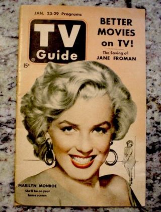 TV Guide 1953 Marilyn Monroe Pre National York City EX Extremely Rare 3