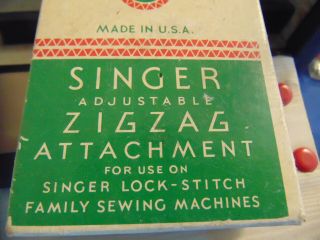 Vintage Sewing Case buttonhole templates adjustable zigzag attachment Household 4