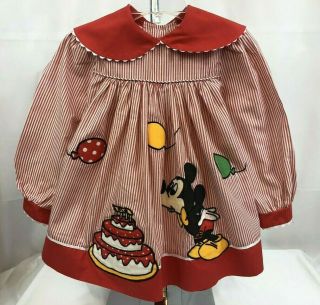 Vintage Minnies Corner Youngland Dress Mickey Mouse Disney Girls Baby Birthday
