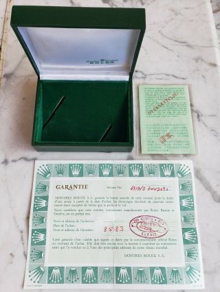 Vintage Rolex 6917 Guarantee Papers With Rolex 572.  02.  100 Watch Box