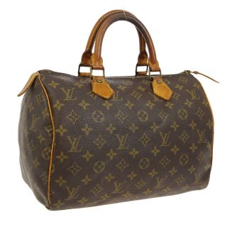 Authentic Louis Vuitton Speedy 30 Hand Bag Monogram Canvas M41526 Vintage A44227