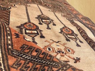 Hand Knotted Vintage Afghan Kabuli Silk Prayer Wool Area Rug 4 x 3 Ft (1515) 7