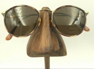 Vintage Giorgio Armani 638 902 Tortoise Gold Metal Oval Eyeglasses Frames Italy