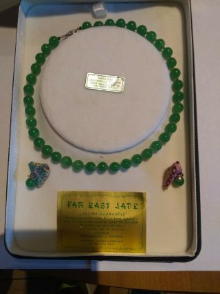 Miriam Haskell Far East Jade Necklace with Earrings 3