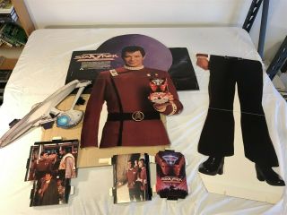 1989 Star Trek Kirk Frontier Standee Promo Standup Cardboard Cut Out Vintage
