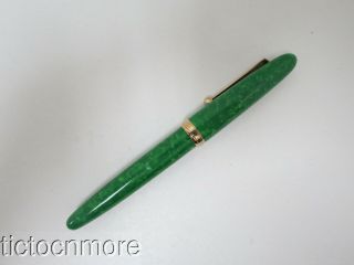 VINTAGE SAILOR JAPAN FOUNDED 1911 GREEN JADE FOUNTAIN PEN 14k NIB 3