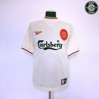 FOWLER 9 Liverpool Reebok Vintage Away Football Shirt Jersey 1996/97 (S) 2