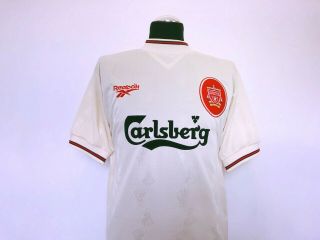FOWLER 9 Liverpool Reebok Vintage Away Football Shirt Jersey 1996/97 (S) 3