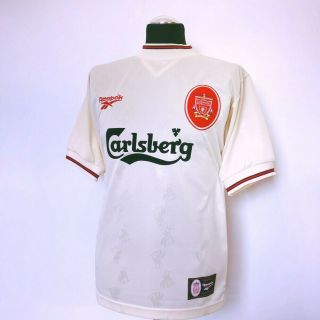 FOWLER 9 Liverpool Reebok Vintage Away Football Shirt Jersey 1996/97 (S) 4