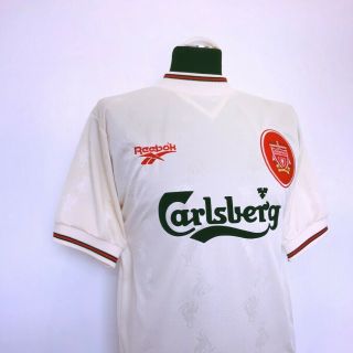FOWLER 9 Liverpool Reebok Vintage Away Football Shirt Jersey 1996/97 (S) 5