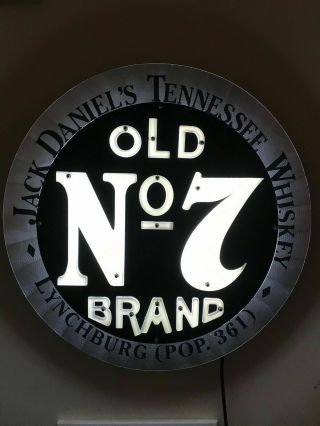 Vintage Neon Sign Jack Daniels Old No.  7 Brand Light Store Rare