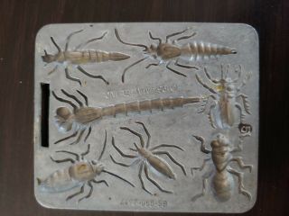 1964 Creepy Crawler Thingmaker Cast Metal Mold Mattel 4477 - 055 - 5b Insect Spider