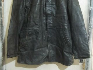 VINTAGE AKTAGETSKIN 40 ' s POST WW2 SWEDISH ARMY OFFICERS LEATHER JACKET SIZE L 3