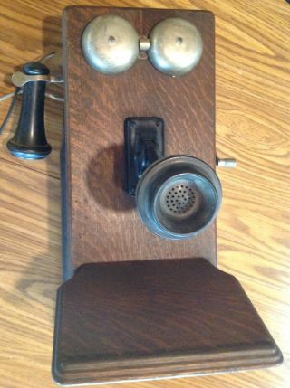 Western Electric Oak Wood Wall Telephone 1897 Antique
