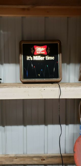 Vtg 1982 Miller High Life Beer Lighted Bouncing Balls/motion Display Sign J96