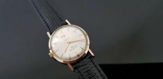 Rotary 9ct Gold Vintage 1960 ' s Gents Hand Wound Mechanical Mid Size Watch. 3