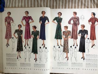 Vintage McCall Pattern Counter Book July 1938 2