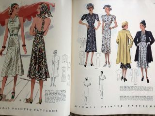 Vintage McCall Pattern Counter Book July 1938 5